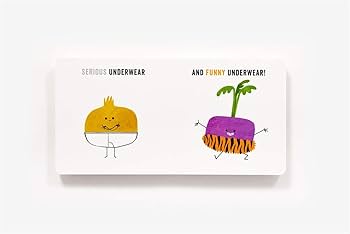 Illustrative example of vegetables in underwear book