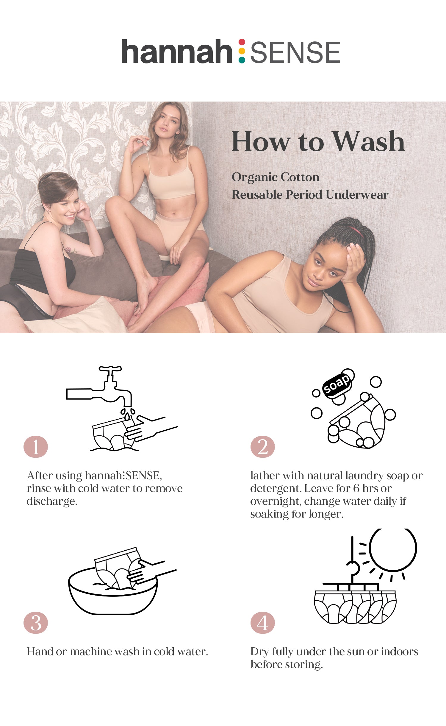 Illustrative example of washing period underwear