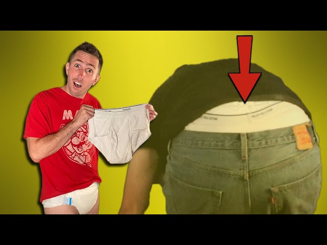 Illustrative example of wearing diapers and underwear