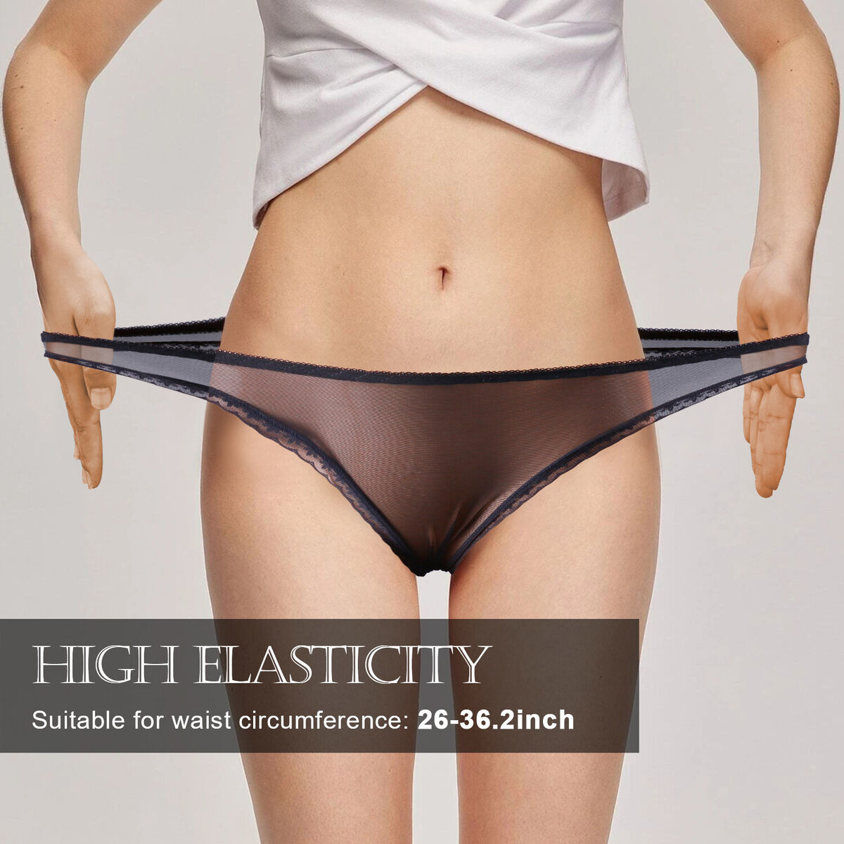 Illustrative example of woman see through underwear