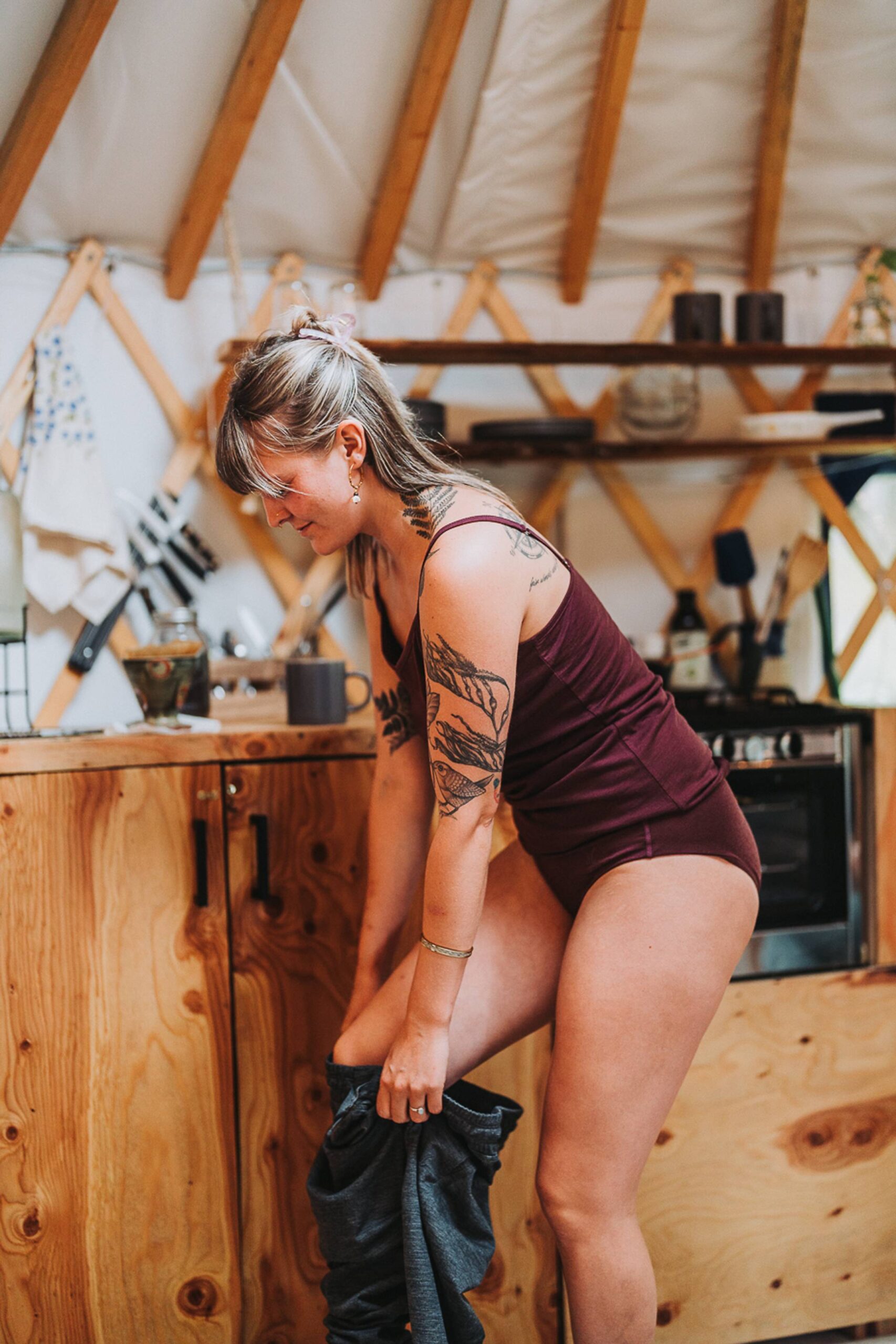 Illustrative example of womens merino wool underwear