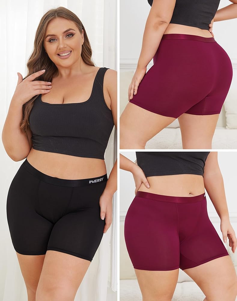 Illustrative example of women's plus size boxer underwear
